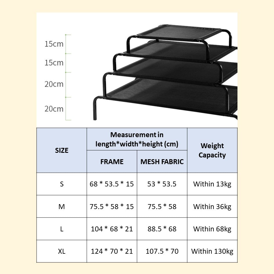 Breathable mesh fabric (for iron elevated bed)