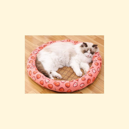 Rattan Bed, Strawberry, 45cm